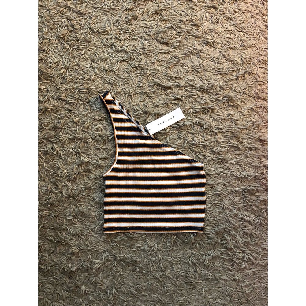 One-Shoulder Striped Top